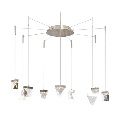 Abra Lighting Atlas 9 Light Octopus Pendant/Diamond, Nickel