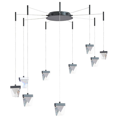 Abra Lighting Atlas 9 Light Octopus Pendant/Diamond, Black