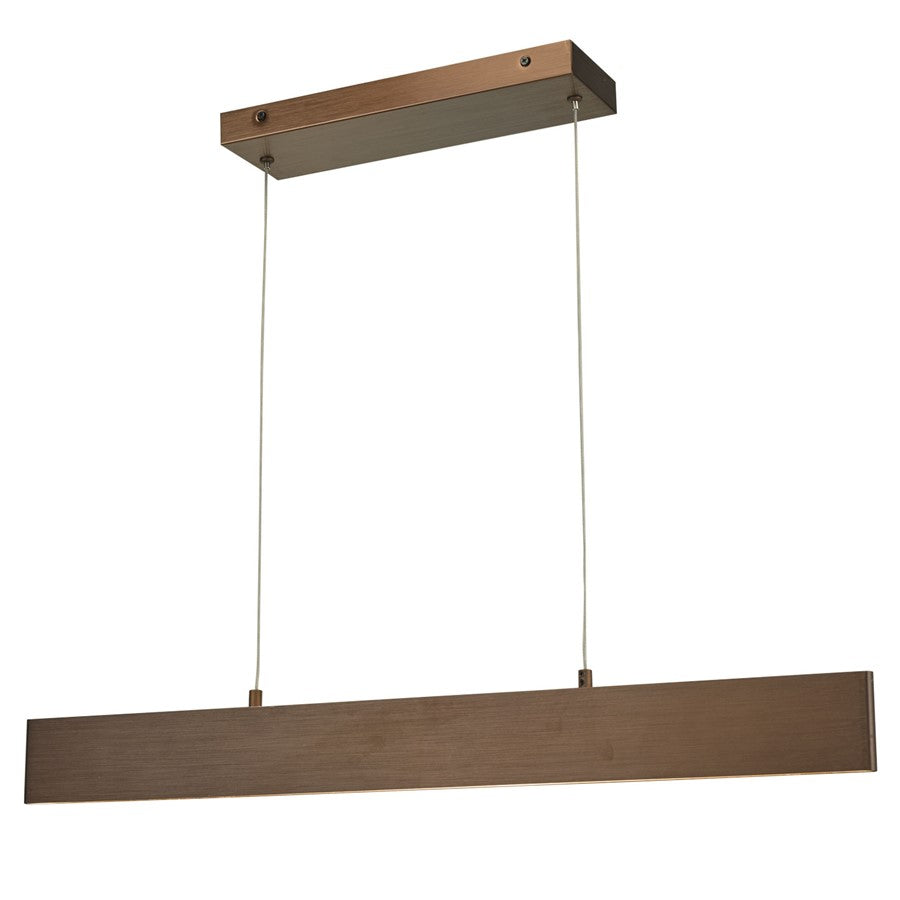 Abra Lighting Slim 2Lt 32" Cable Suspended LED Pendant, Bronze - 10095PN-BB-SLIM