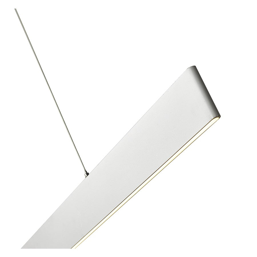 Abra Lighting Slim 2 Light 47" Cable LED Pendant, Aluminum