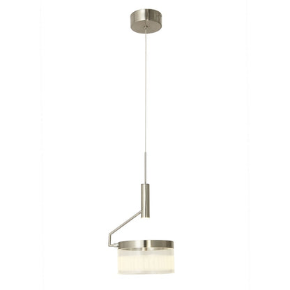 Abra Lighting Fleming 1Lt Off-set Lightwave Pendant, Nickel - 10101PN-BN-FLEMING
