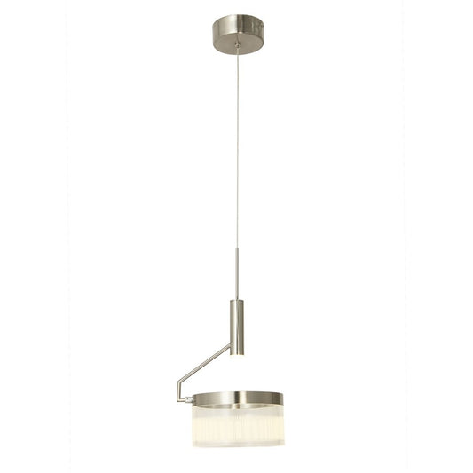 Abra Lighting Fleming 1Lt Off-set Lightwave Pendant, Nickel - 10101PN-BN-FLEMING
