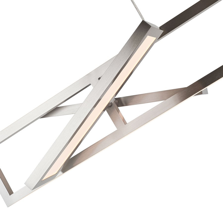 Abra Lighting Helix 4 Light Rectangular Pendant, Nickel
