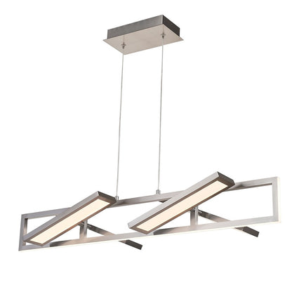 Abra Lighting Helix 4 Light Rectangular Pendant, Nickel