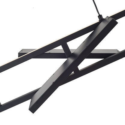 Abra Lighting Helix 4 Light Rectangular Pendant/4 Diffusers, BK