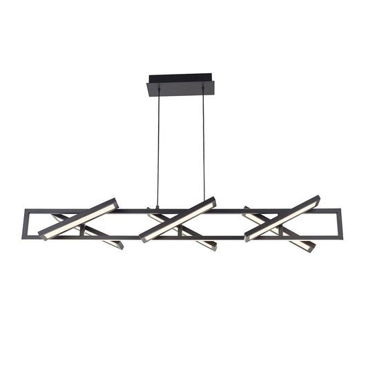 Abra Lighting Helix 6Lt Rectangular Pendant, Black - 10111PN-MB-HELIX