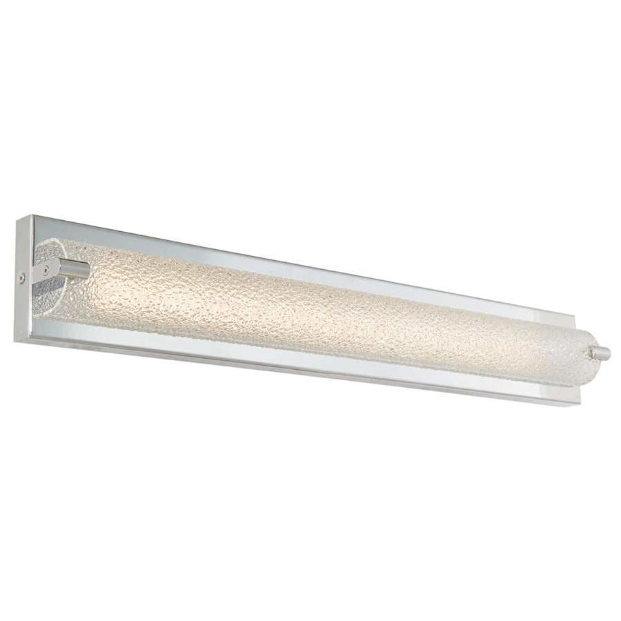 Abra Lighting Veil 1Lt 28" Curved Water LED Vanity, Chrome - 20007WV-CH-VEIL