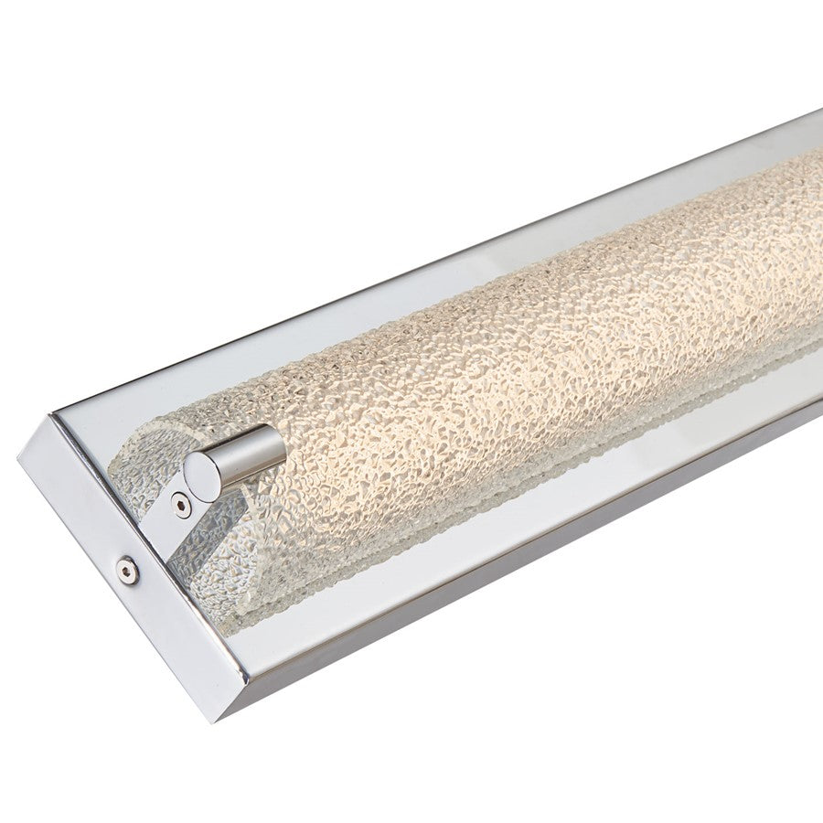 Abra Lighting Veil 1 Light 28" Curved Water LED Vanity, Chrome