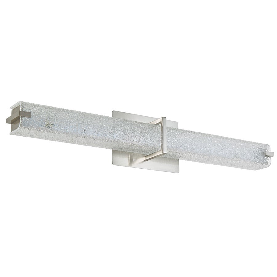 Abra Lighting Squire 1 Light 26" Square Water LED Vanity, Nickel