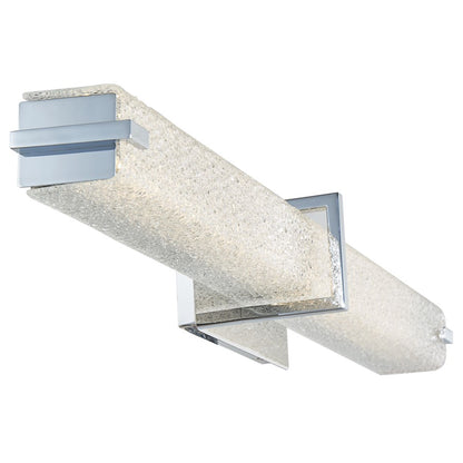 Abra Lighting Squire 1 Light 26" Square Water LED Vanity, Chrome