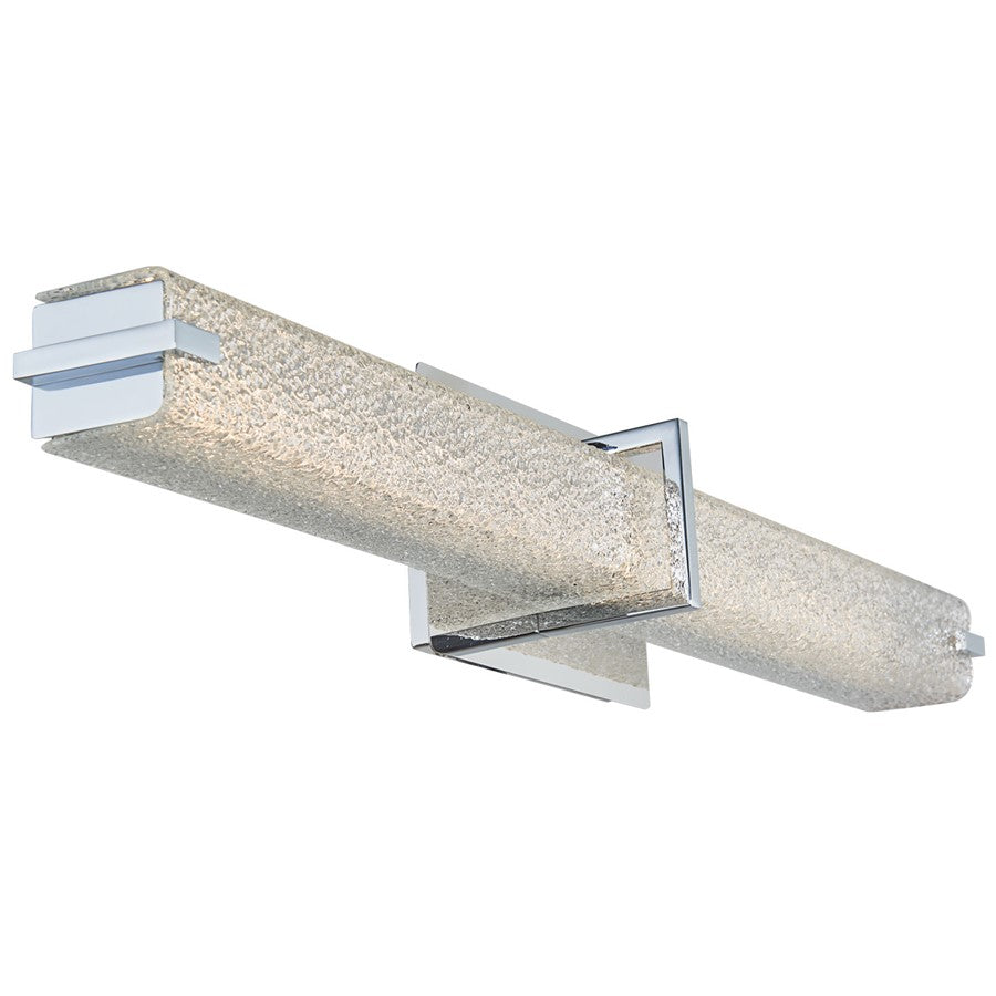 Abra Lighting Squire 1 Light 26" Square Water LED Vanity, Chrome