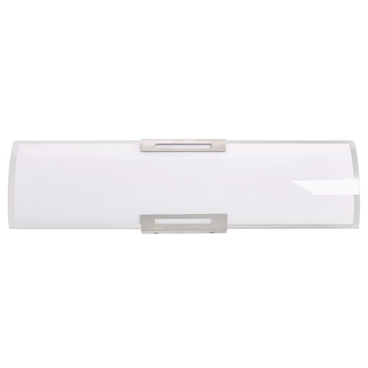 Abra Lighting Allure 1 Light 24" Curved Glass LED Vanity, Nickel