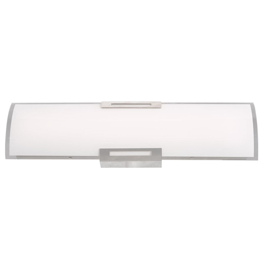 Abra Lighting Allure 1 Light 24" Curved Glass LED Vanity, Nickel