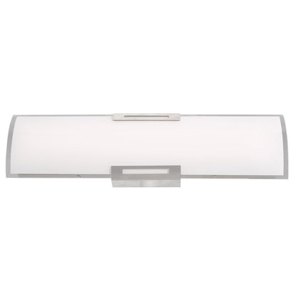 Abra Lighting Allure 1 Light 24" Curved Glass LED Vanity, Nickel