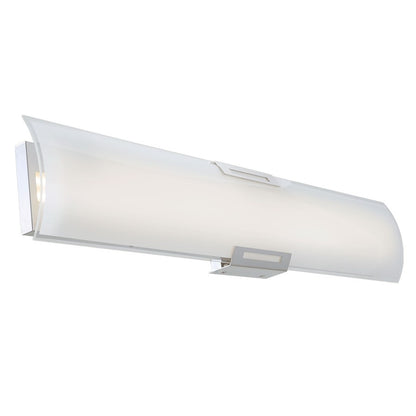 Abra Lighting Allure 1Lt 24" Curved Glass LED Vanity, Chrome - 20011WV-CH-ALLURE