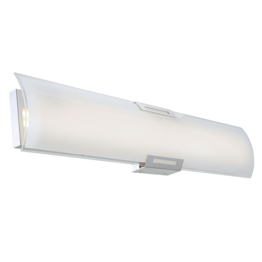 Abra Lighting Allure 1Lt 24" Curved Glass LED Vanity, Chrome - 20011WV-CH-ALLURE