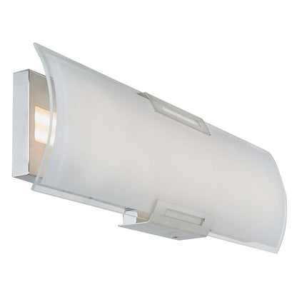 Abra Lighting Allure 1 Light 24" Curved Glass LED Vanity, Chrome