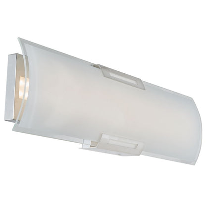 Abra Lighting Allure 1 Light 24" Curved Glass LED Vanity, Chrome