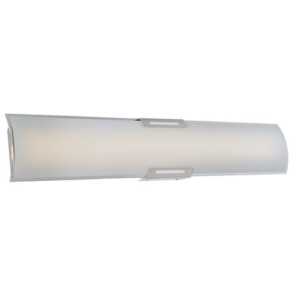 Abra Lighting Allure 1 Light 36" Curved Glass LED Vanity, Nickel