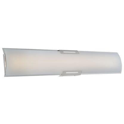 Abra Lighting Allure 1 Light 36" Curved Glass LED Vanity, Nickel