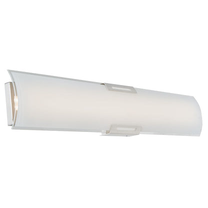 Abra Lighting Allure 1 Light 36" Curved Glass LED Vanity, Nickel