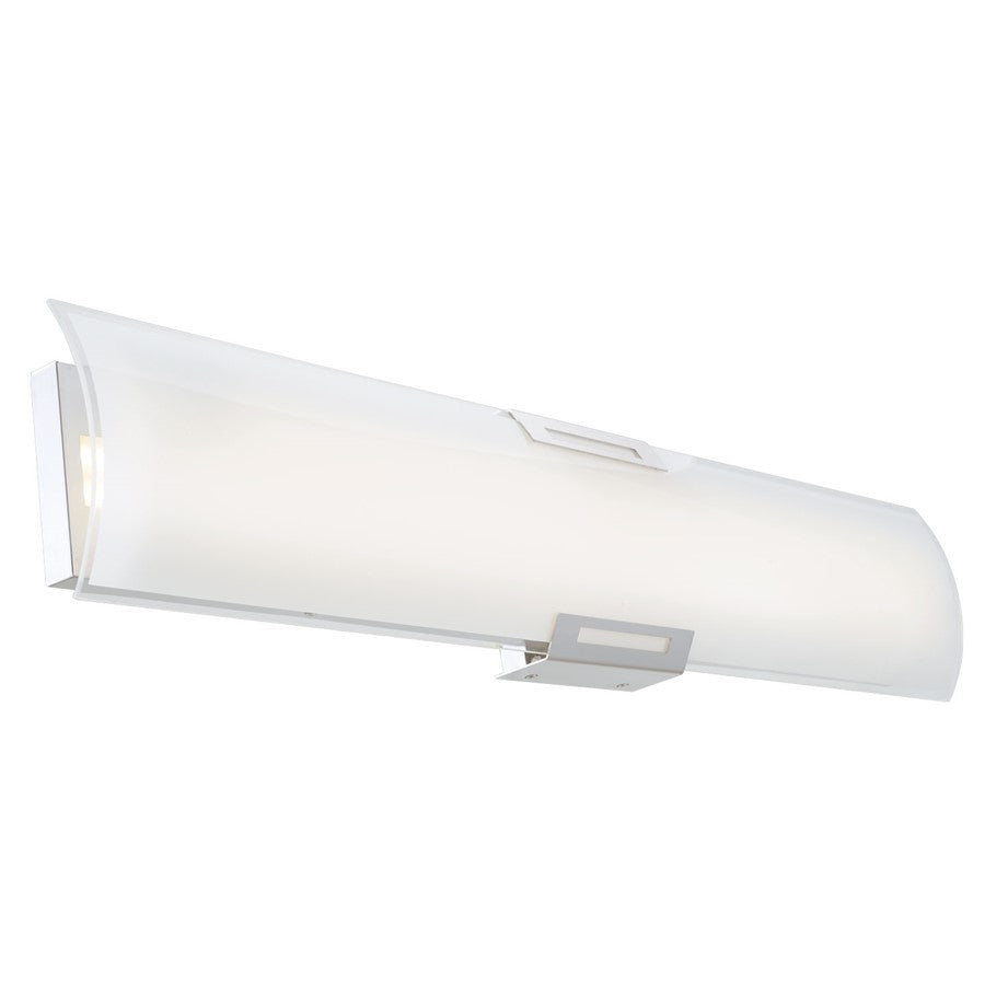 Abra Lighting Allure 1Lt 36" Curved Glass LED Vanity, Chrome - 20012WV-CH-ALLURE