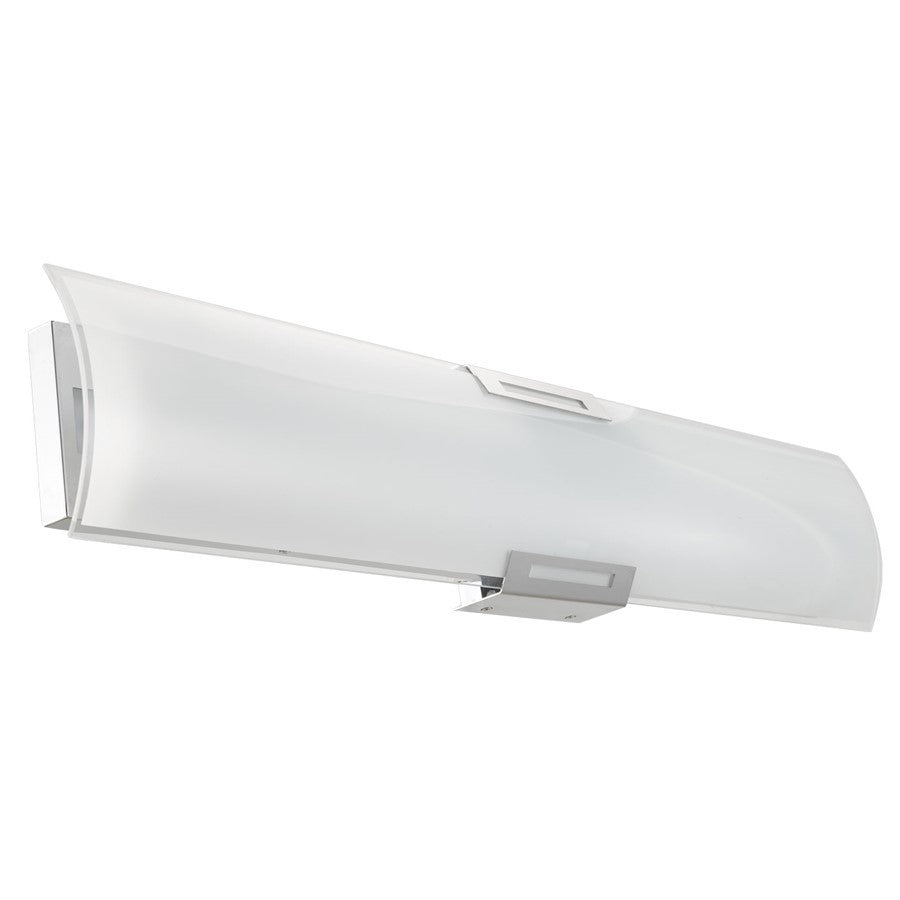 Abra Lighting Allure 1 Light 36" Curved Glass LED Vanity, Chrome