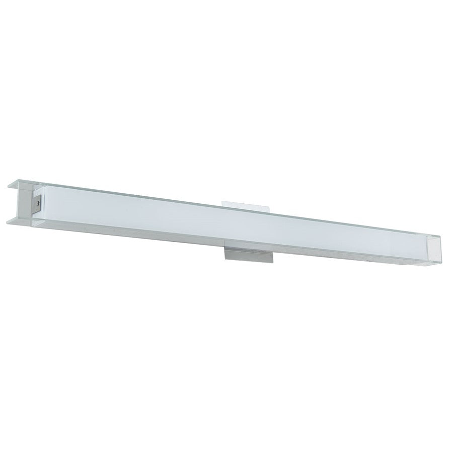 Abra Lighting Mist 1 Light 36" Miter Glass LED Vanity, Chrome