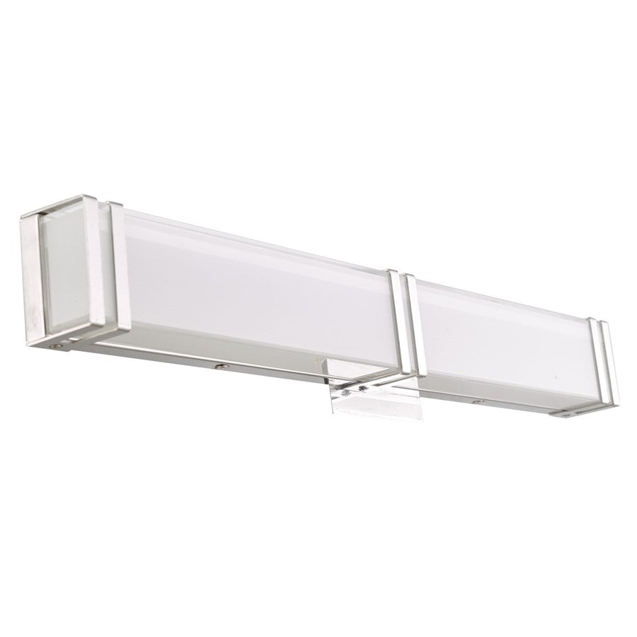 Abra Lighting Cosmo 1 Light 24" Miter Brackets LED Vanity, Chrome