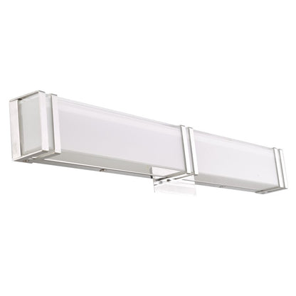 Abra Lighting Cosmo 1 Light 24" Miter Brackets LED Vanity, Chrome