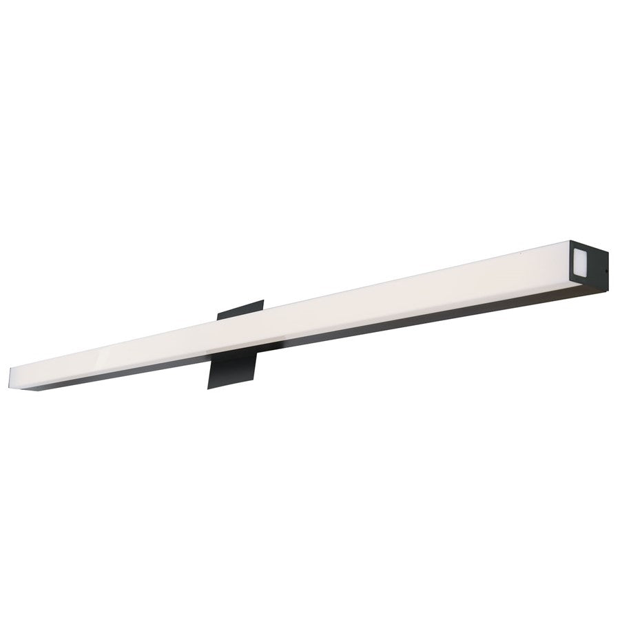 Abra Lighting Sabre 1 Light 48" Floating Backplate Vanity, Black