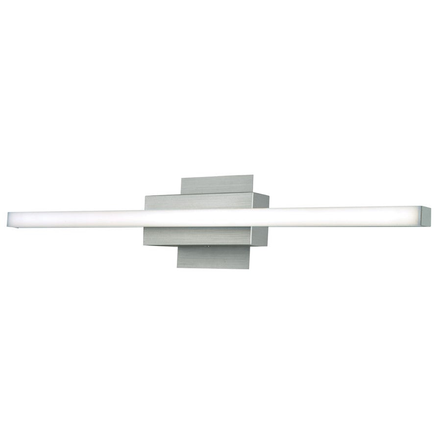 Abra Lighting Foil 1Lt 24" Dimmable LED Vanity Bar, Aluminum - 20020WV-BA-FOIL