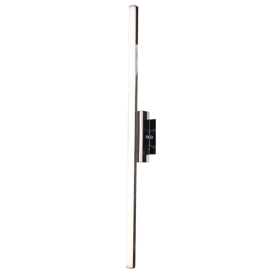 Abra Lighting Foil 1 Light 32" Dimmable LED Vanity Bar, Chrome