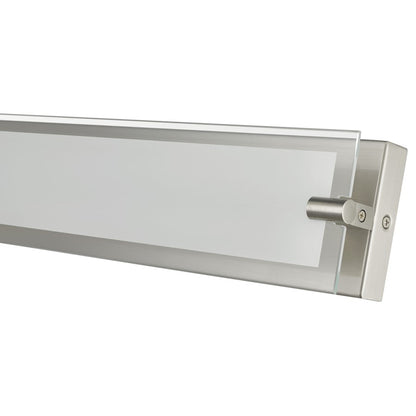 Abra Lighting Blaze 1 Light 29" Vanity/Edged Frost Panel, Nickel