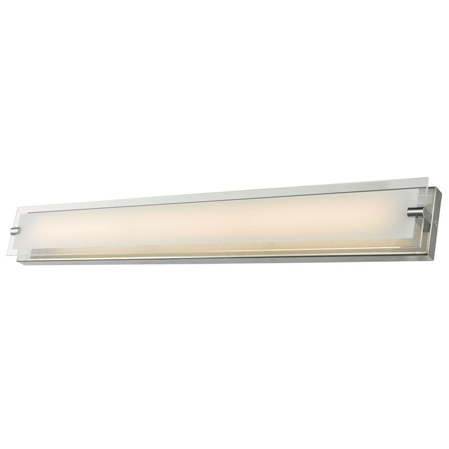 Abra Lighting Blaze 1 Light 29" Vanity/Edged Frost Panel, Chrome