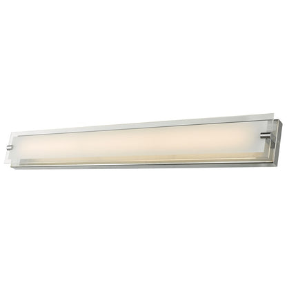 Abra Lighting Blaze 1 Light 29" Vanity/Edged Frost Panel, Chrome