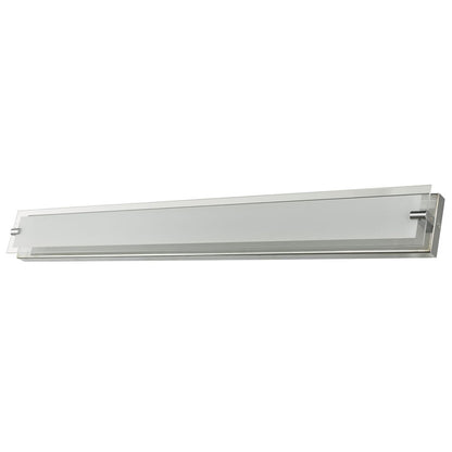 Abra Lighting Blaze 1 Light 29" Vanity/Edged Frost Panel, Chrome
