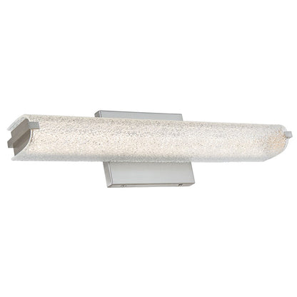 Abra Lighting Eco 1Lt 19" Oval Water Glass LED Vanity, Nickel - 20042WV-BN-ECO