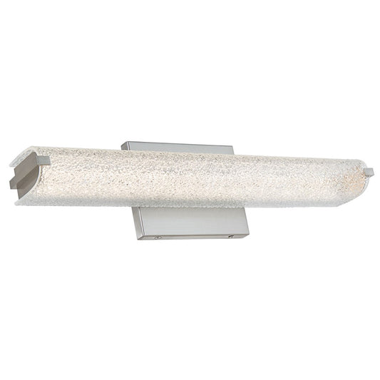 Abra Lighting Eco 1Lt 19" Oval Water Glass LED Vanity, Nickel - 20042WV-BN-ECO