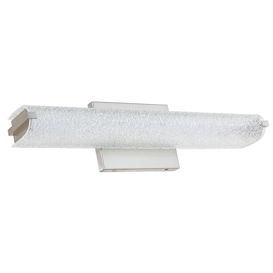 Abra Lighting Eco 1 Light 19" Oval Water Glass LED Vanity, Nickel