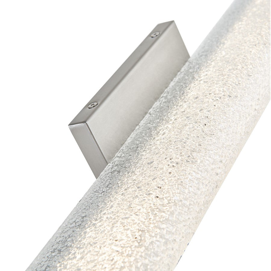 Abra Lighting Eco 1 Light 19" Oval Water Glass LED Vanity, Nickel