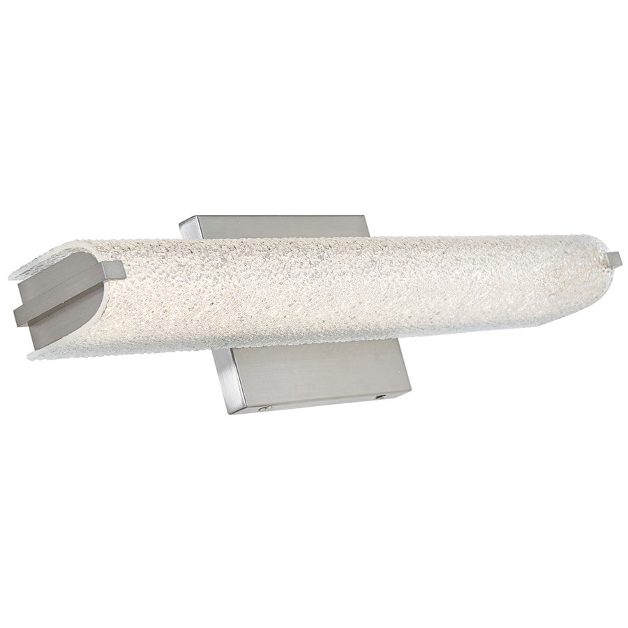 Abra Lighting Eco 1 Light 19" Oval Water Glass LED Vanity, Nickel