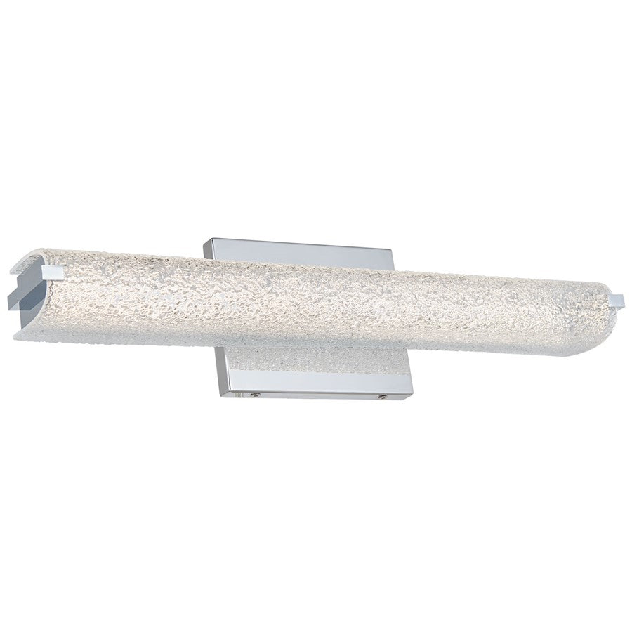 Abra Lighting Eco 1Lt 19" Oval Water Glass LED Vanity, Chrome - 20042WV-CH-ECO