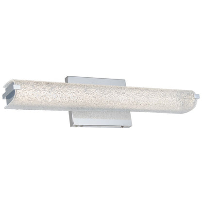 Abra Lighting Eco 1Lt 19" Oval Water Glass LED Vanity, Chrome - 20042WV-CH-ECO