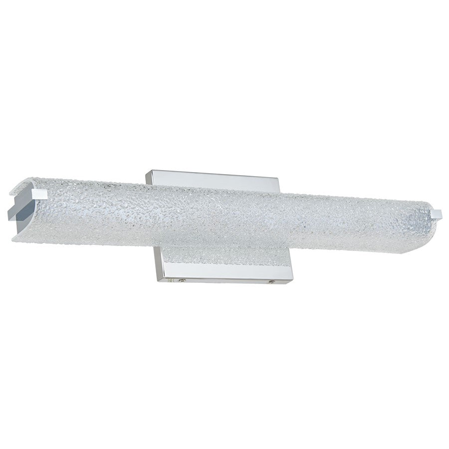 Abra Lighting Eco 1 Light 19" Oval Water Glass LED Vanity, Chrome