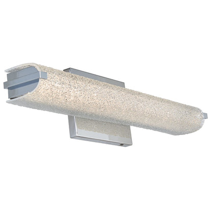 Abra Lighting Eco 1 Light 19" Oval Water Glass LED Vanity, Chrome