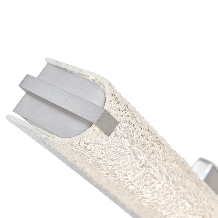 Abra Lighting Eco 1 Light 24" Oval Water Glass LED Vanity, Nickel