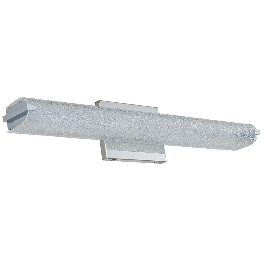 Abra Lighting Eco 1 Light 24" Oval Water Glass LED Vanity, Chrome