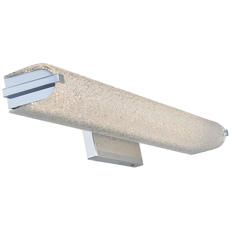 Abra Lighting Eco 1 Light 24" Oval Water Glass LED Vanity, Chrome