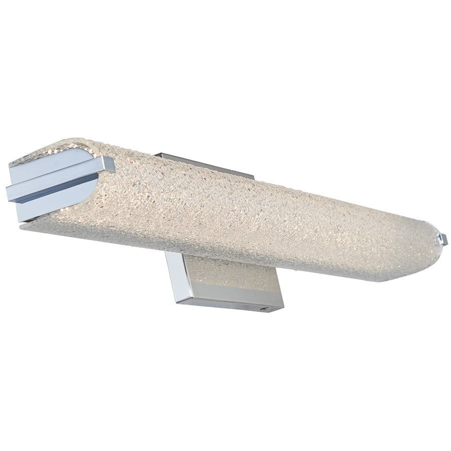 Abra Lighting Eco 1 Light 24" Oval Water Glass LED Vanity, Chrome